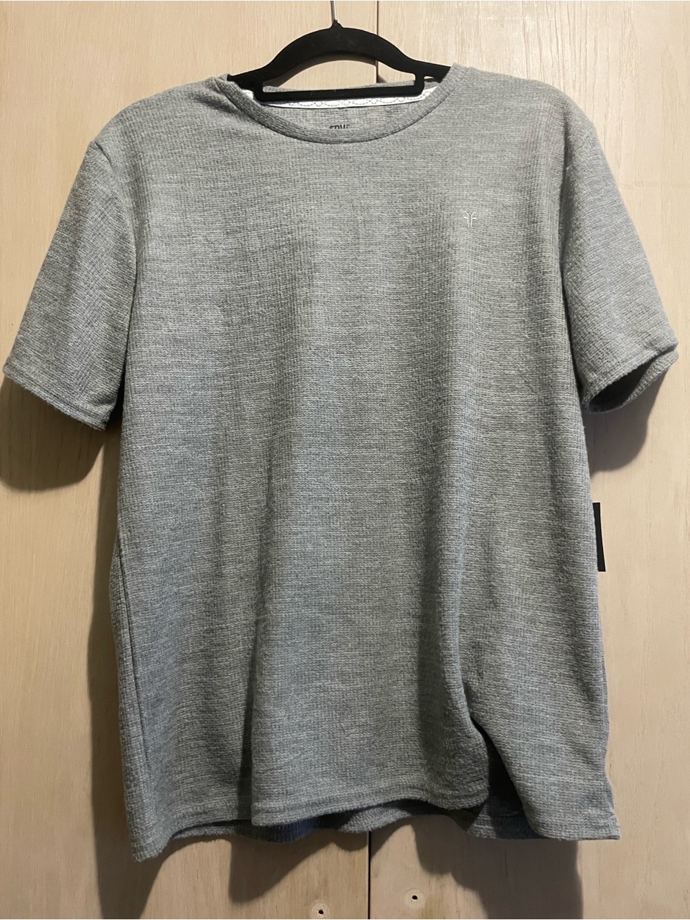Frye Heather Gray Short Sleeve waffle thermal Tee